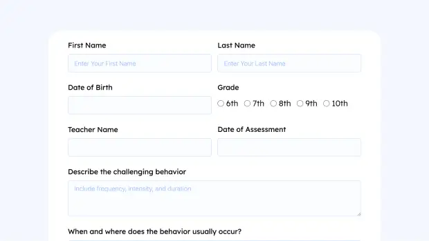 Functional Behavioral Assessment Form