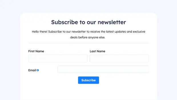 Newsletter Subscription Form thumb 39805
