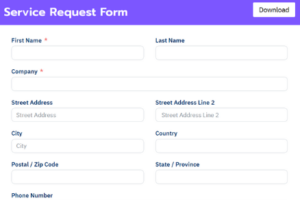 Service Request Form - Fluent Forms