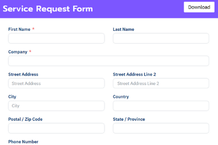 Service Request Form