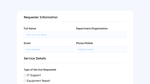 Service Request Form