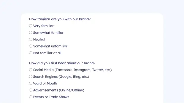 Brand Awareness Form
