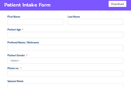 Patient Intake Form Template