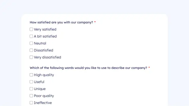 Customer Satisfaction Survey Form