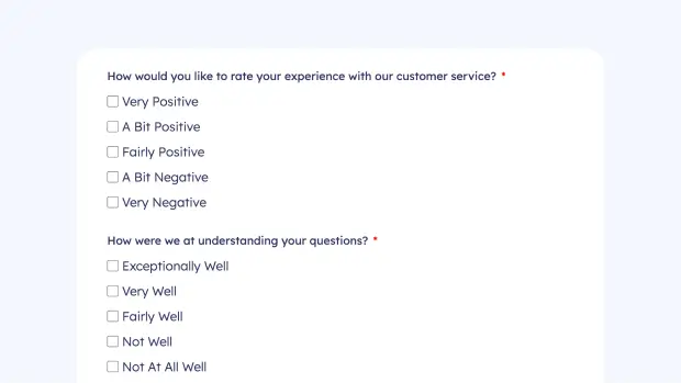 Customer Service Form