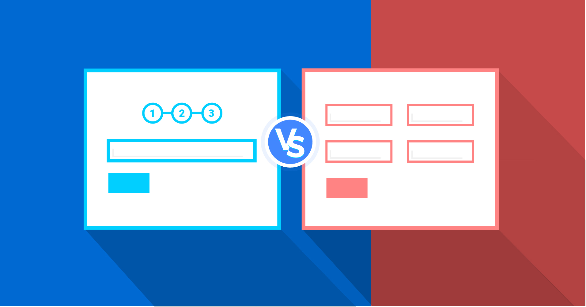 multi-step form vs single-step