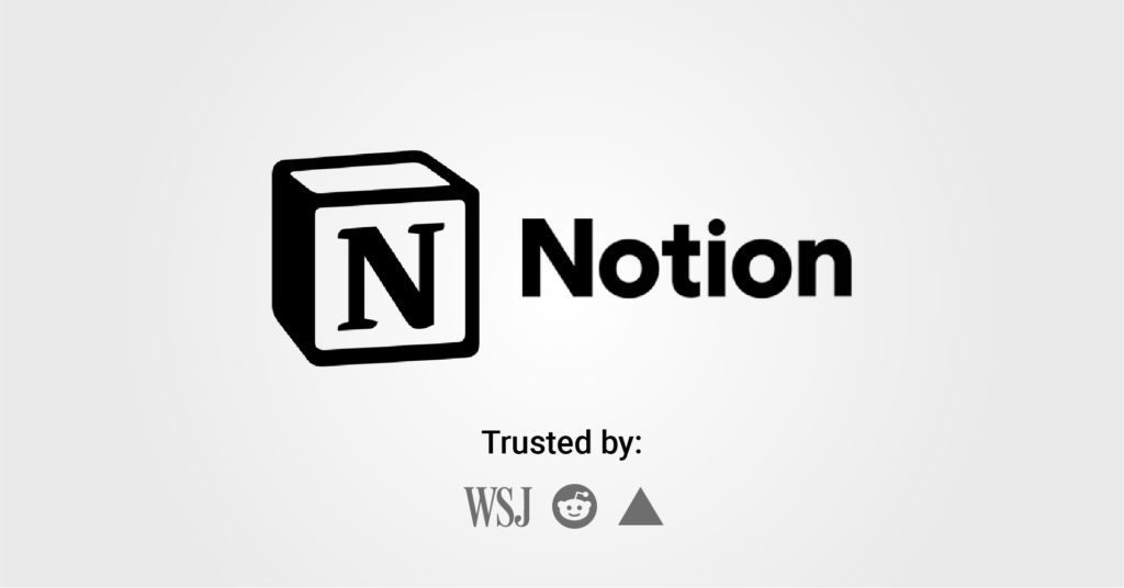Notion is a great team management software