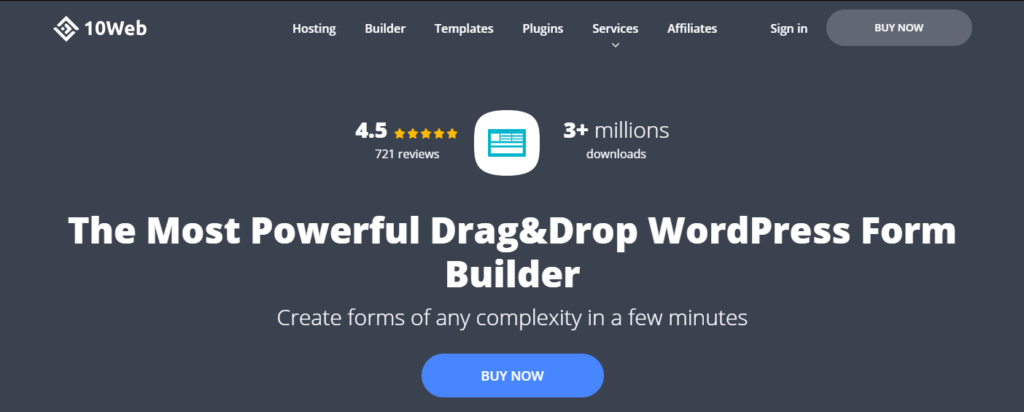 Form Maker by 10web - a good Contact Form 7 alternative