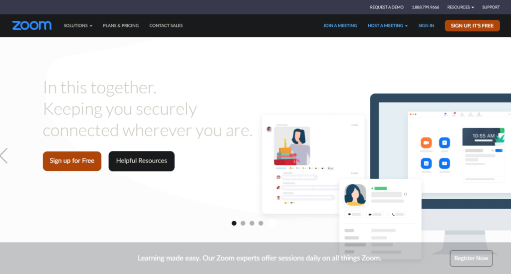 Zoom - a video team building software