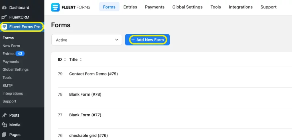 Thrive lead, WP Fluent Forms, opt-in form for WordPress