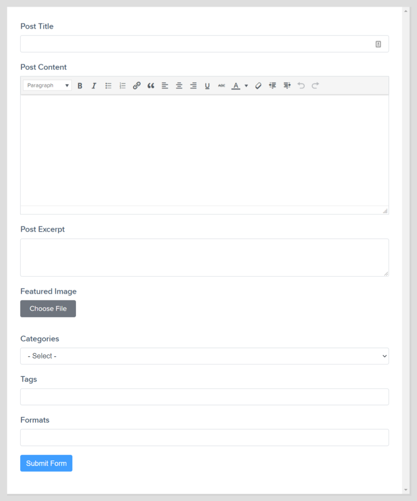 Fluent Forms Features - Advanced Post Creation