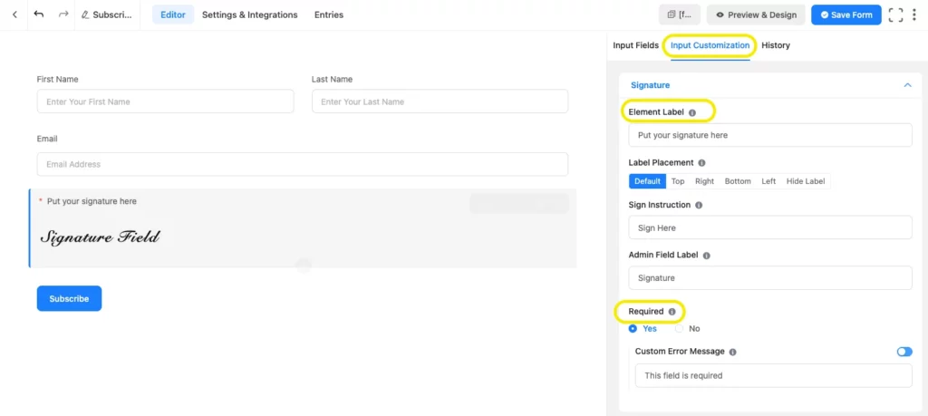 online signature, pdf