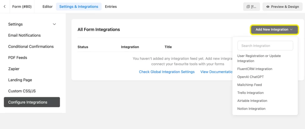 user registration form