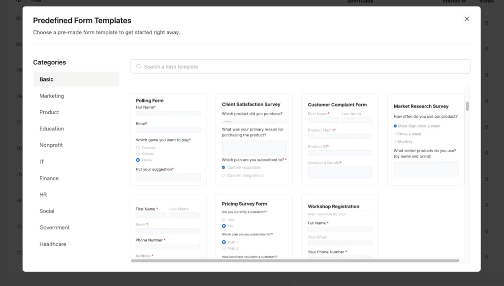 wp fluent forms, form builder