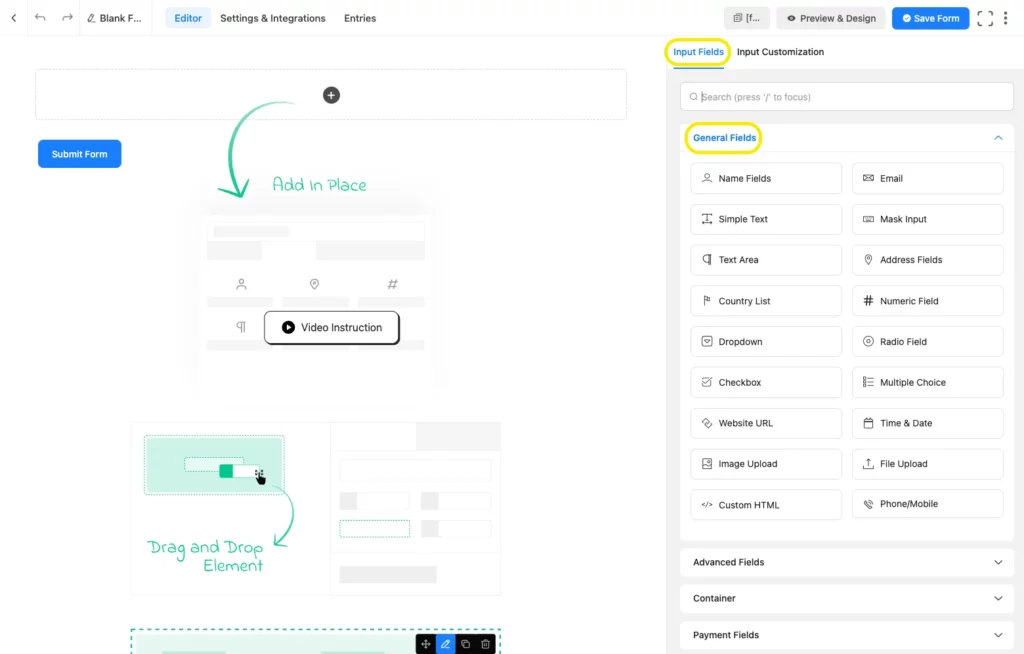 Fluent Forms WordPress forms editor