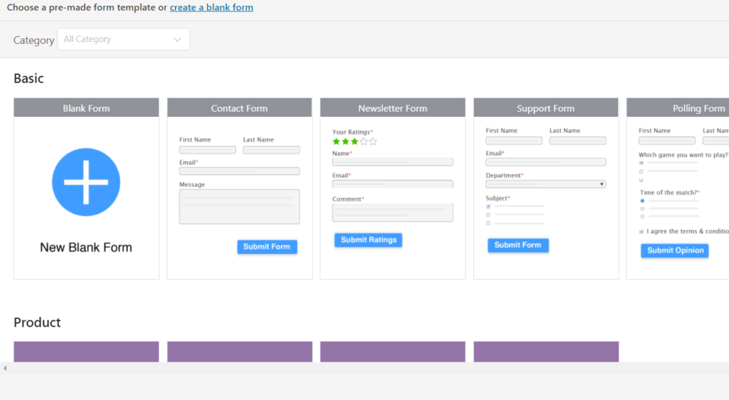 Fluent Forms - Add a New Form