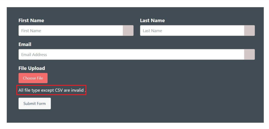 Helpful error messages optimize forms