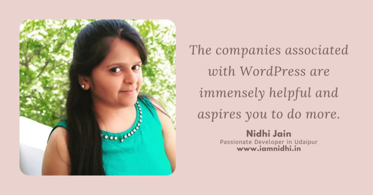 Women in WordPress: Featuring Nidhi Jain
