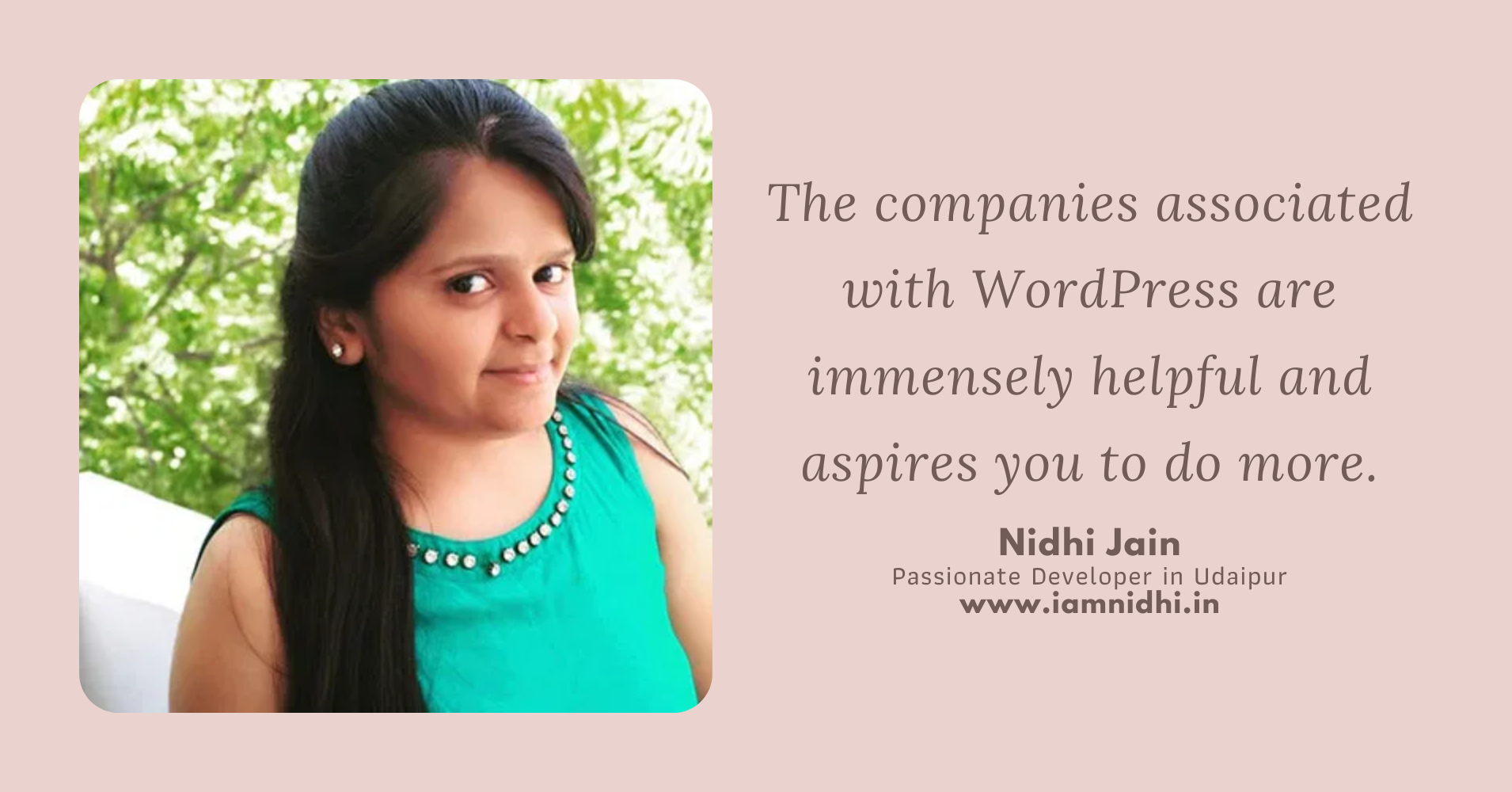 Women in WordPress - Nidhi Jain