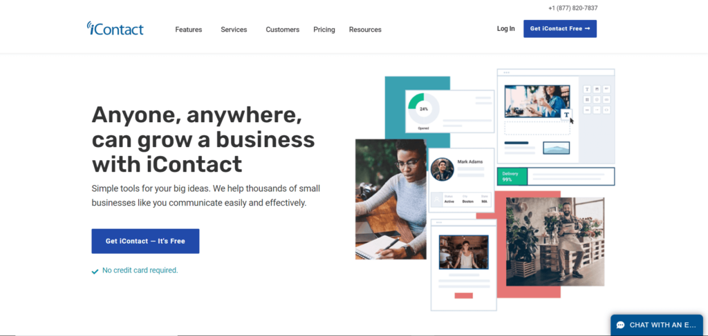 iContact Landing Page Image