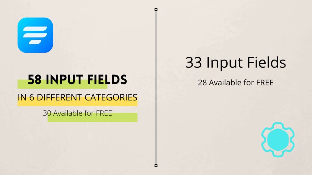 Input field comparison -  Contact Form by Supsystic vs Fluent Forms