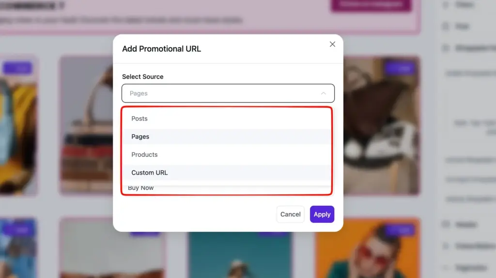 shoppable instagram feed feature of wp social ninja