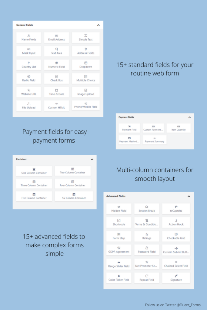 Input fields- Fluent Forms