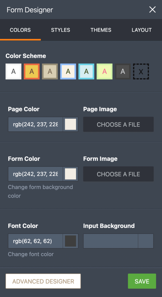 JotForm form designer