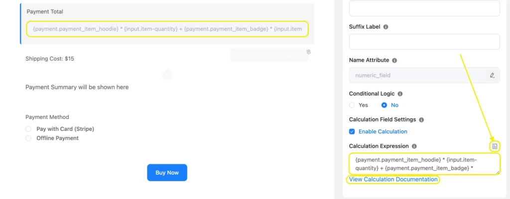 Calculator form- WordPress contact form