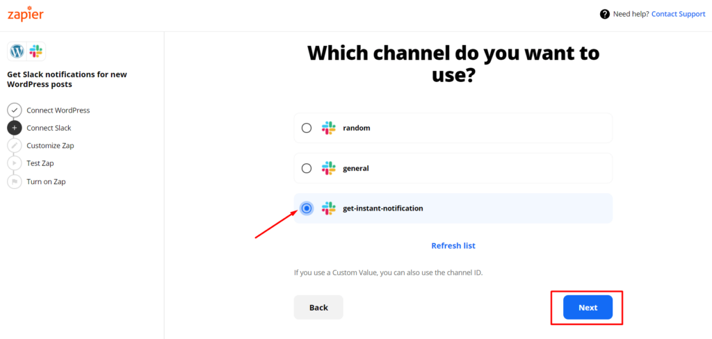 Connect Slack through Zapier