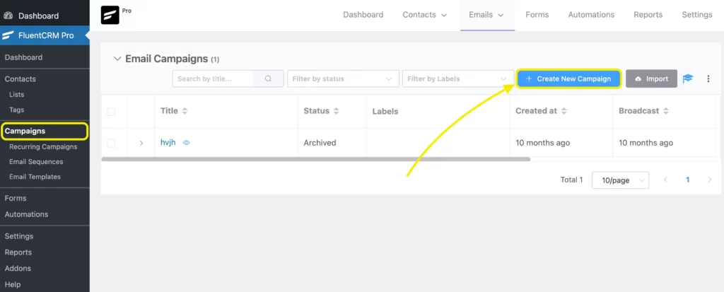 Email Campaigns with FluentCRM