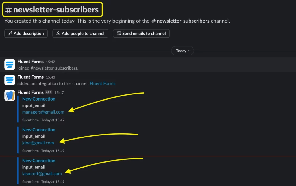 Successfully got notification from WordPress form