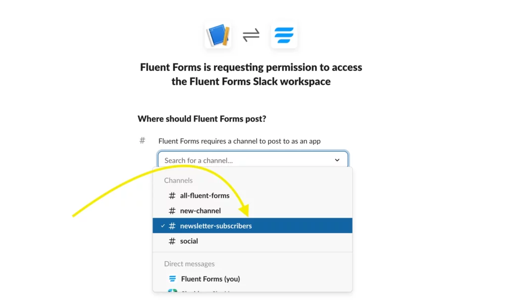 Connect Slack to Get Instant Notification from Fluent Forms