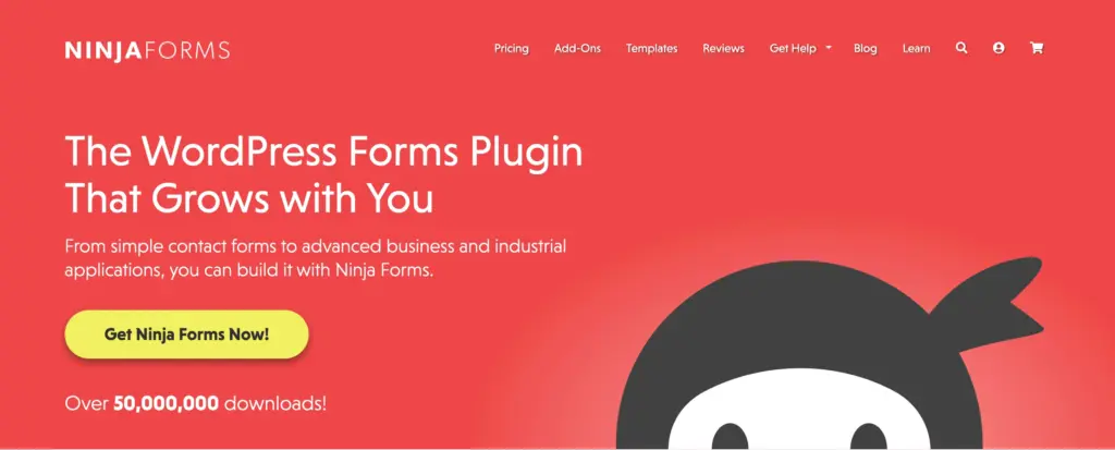 Ninja Forms Home Page: Top Everest Forms Alternatives