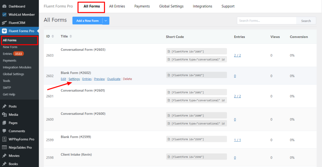 Settings and Integrations alternative