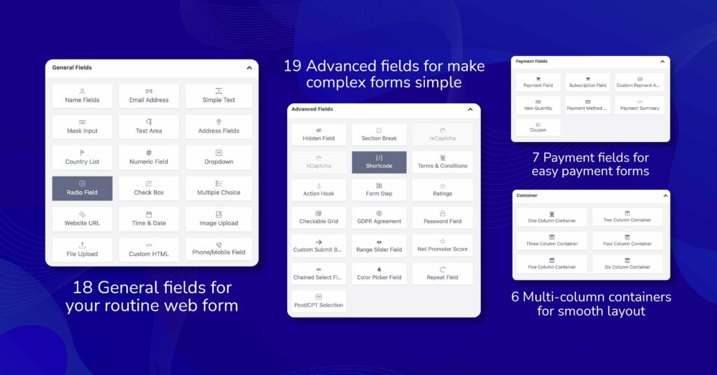 Input Fields Fluent Forms