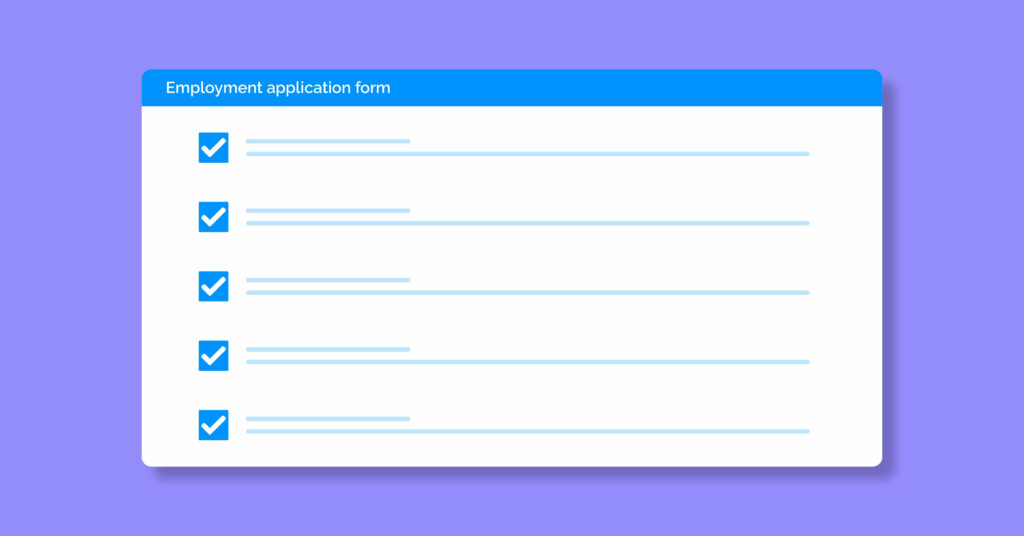 free employment application template