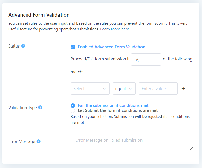 Advanced Form Validation for secure online forms