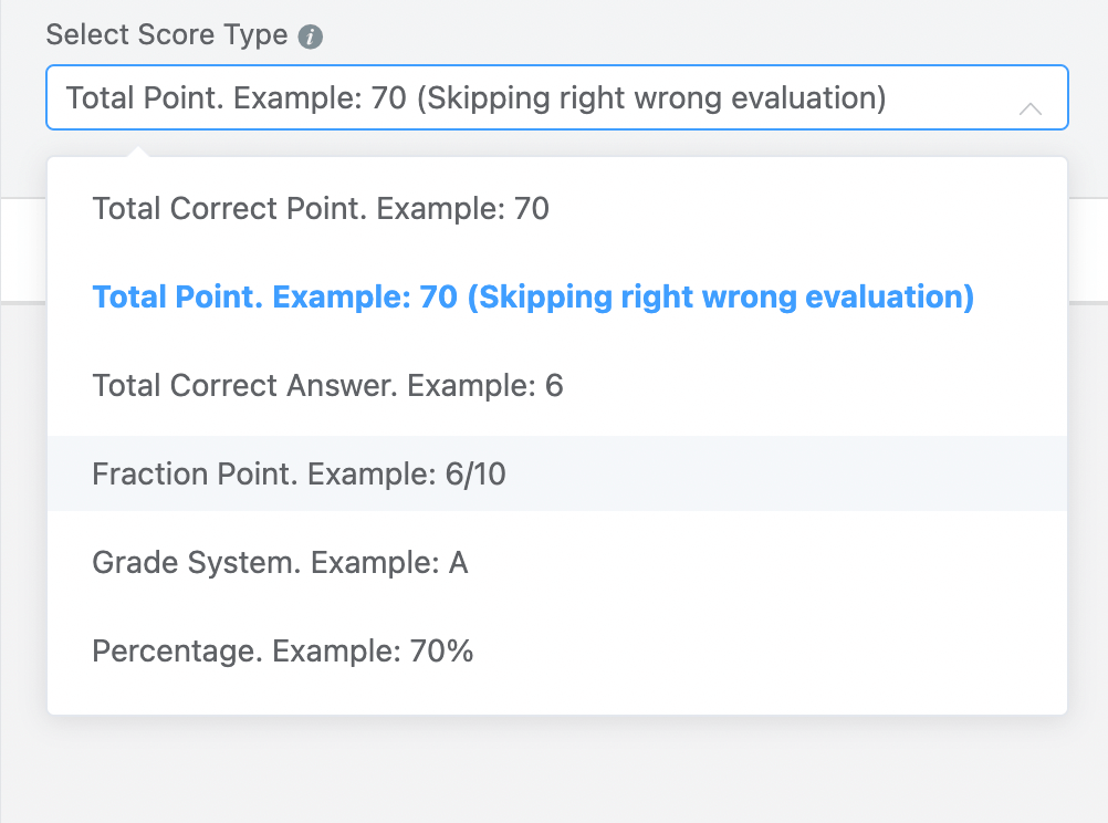 Advanced scoring in Fluent Forms Quiz module