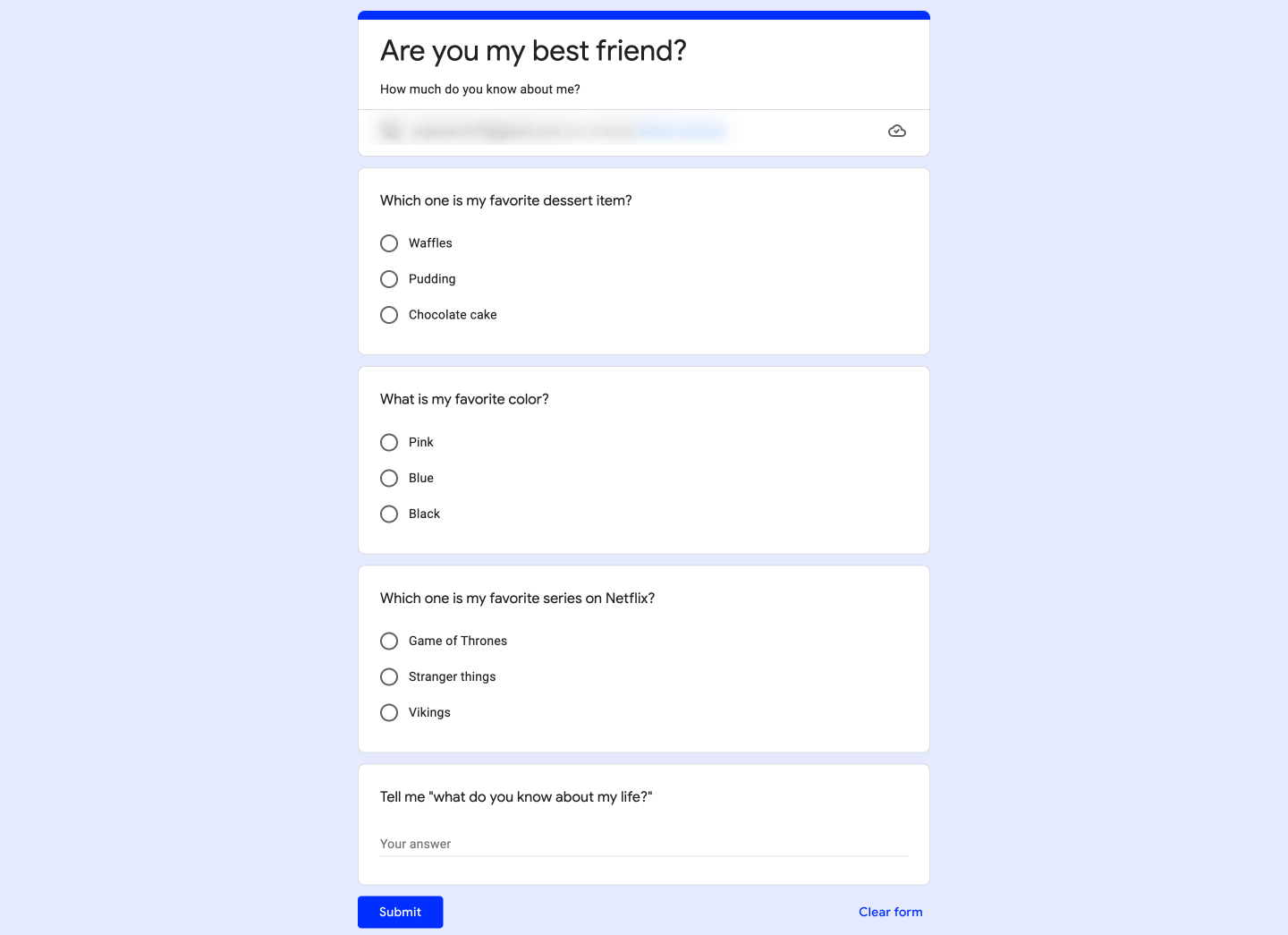 Google Form Ideas for Friends to Make Your Friends Feel Loved