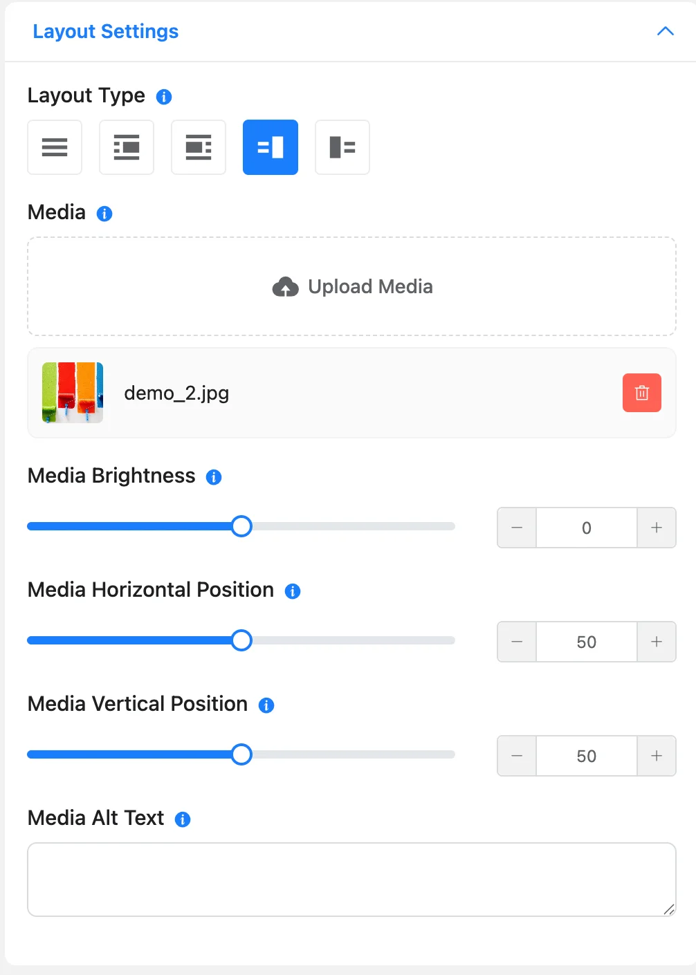 Configure the layout if you choose Conversational Forms