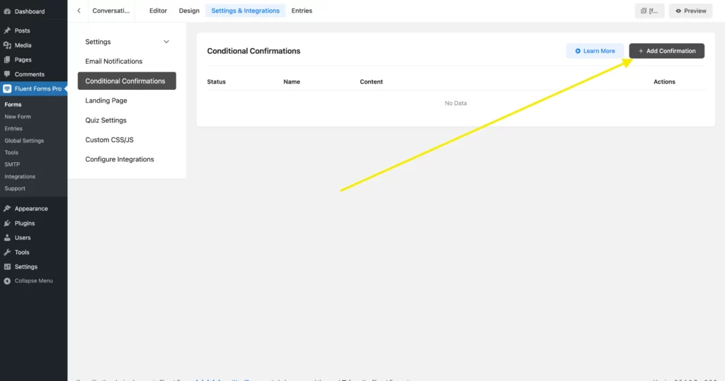 Add a new confirmation for Fluent Forms