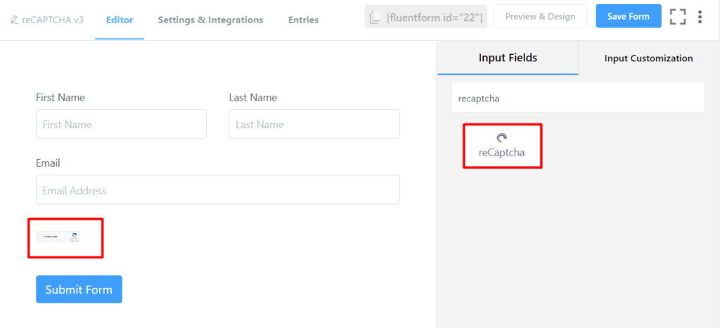 Adding reCAPTCHA v3 in your form