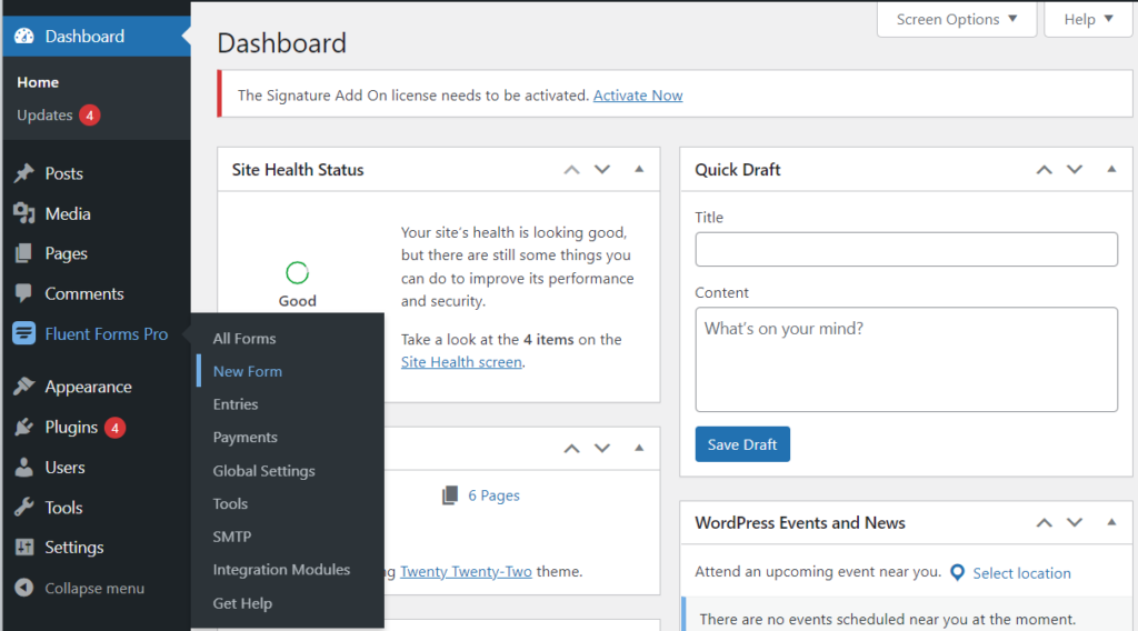 Creating new form in Fluent Forms