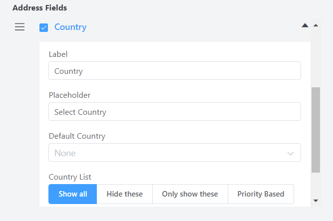 Address Fields