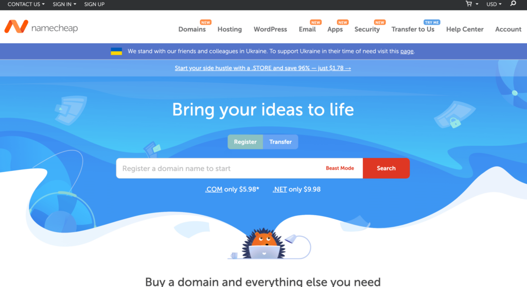 Namecheap domain registrar