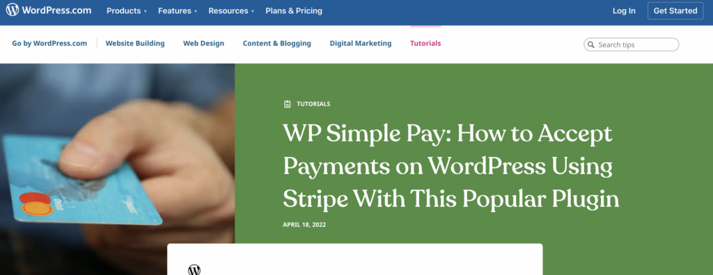 WP Simple Pay, payment plugin