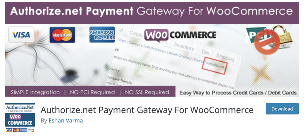 Authorize.Net Payment Gateway for WooCommerce, wordpress, payment plugin