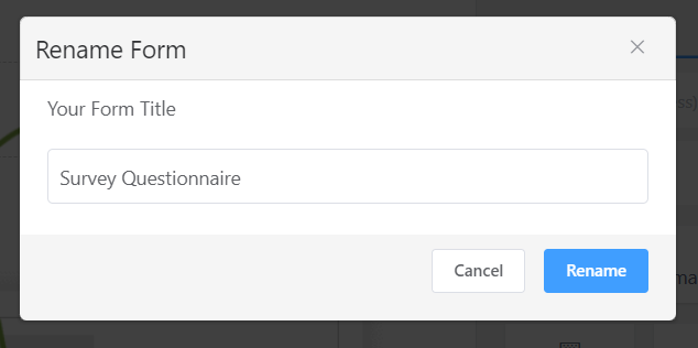 Renaming a form