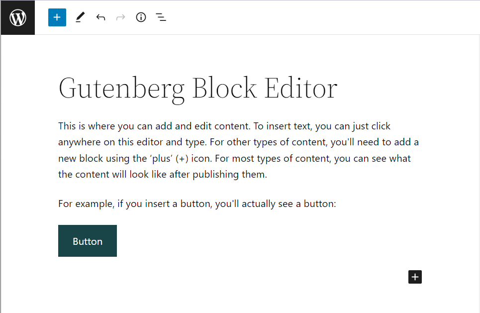 Gutenberg block editor